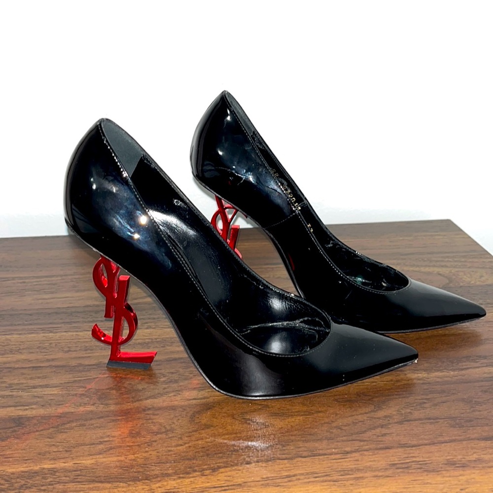 YSL Opyum patent heel